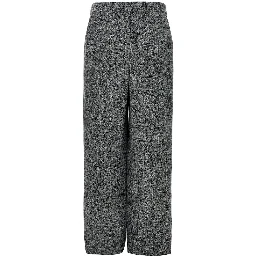 Mouliné fabric pants