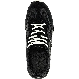 'Field' mesh and leather sneakers