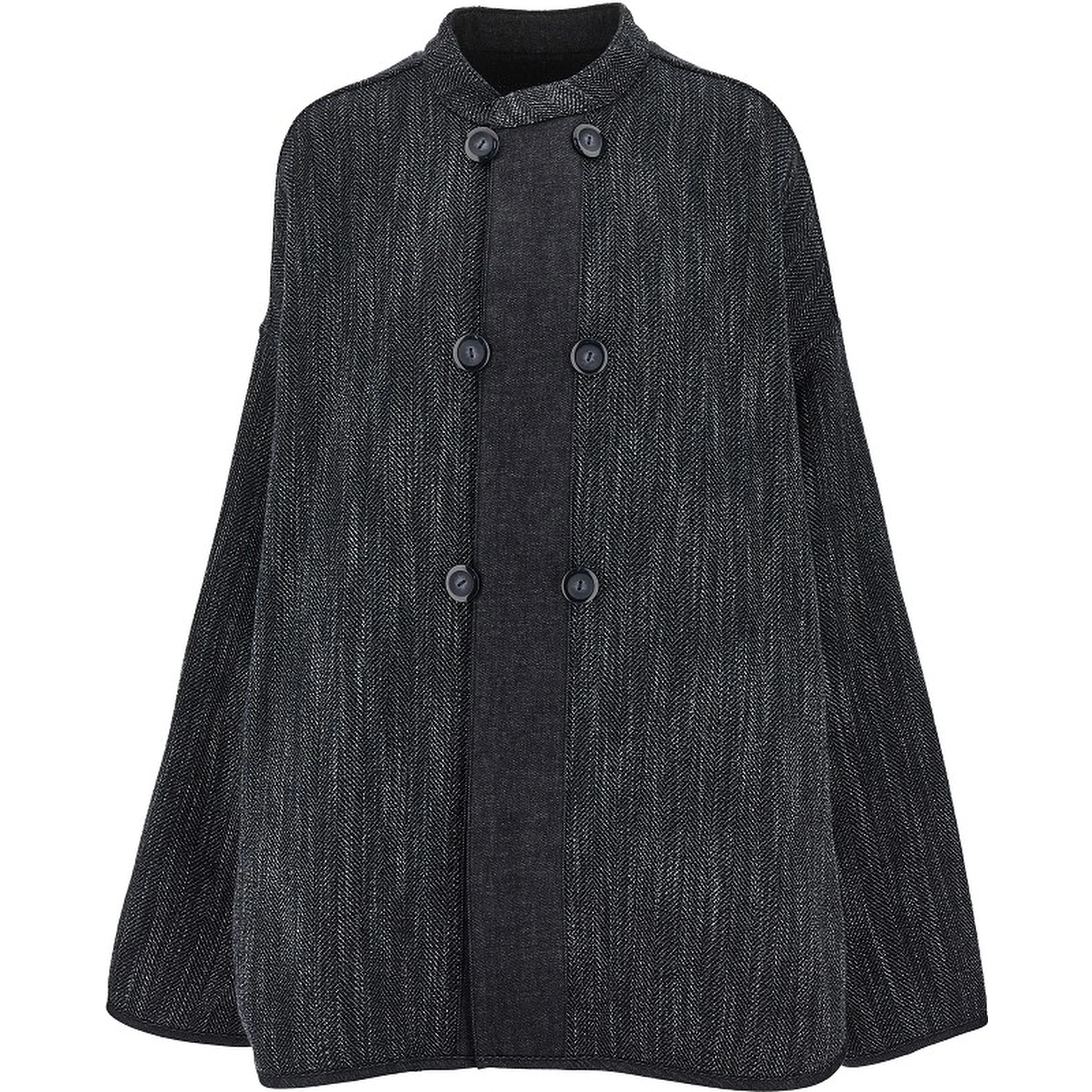 Wool-blend reversible oversized jacket