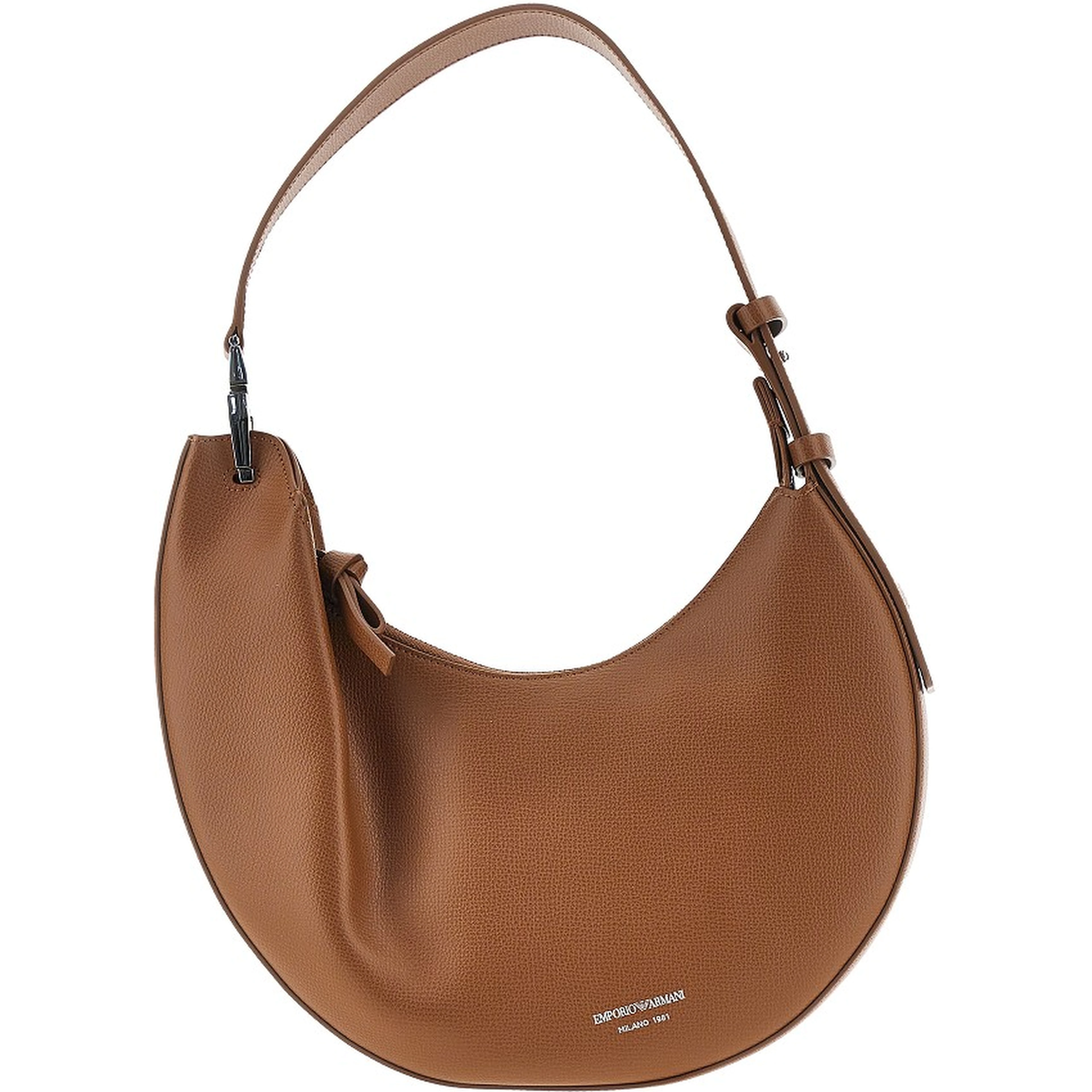 'Emporio Armani 1981' grain leather hobo bag