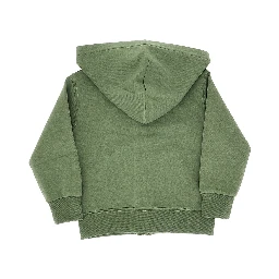 Logo embroidery full-zip hoodie
