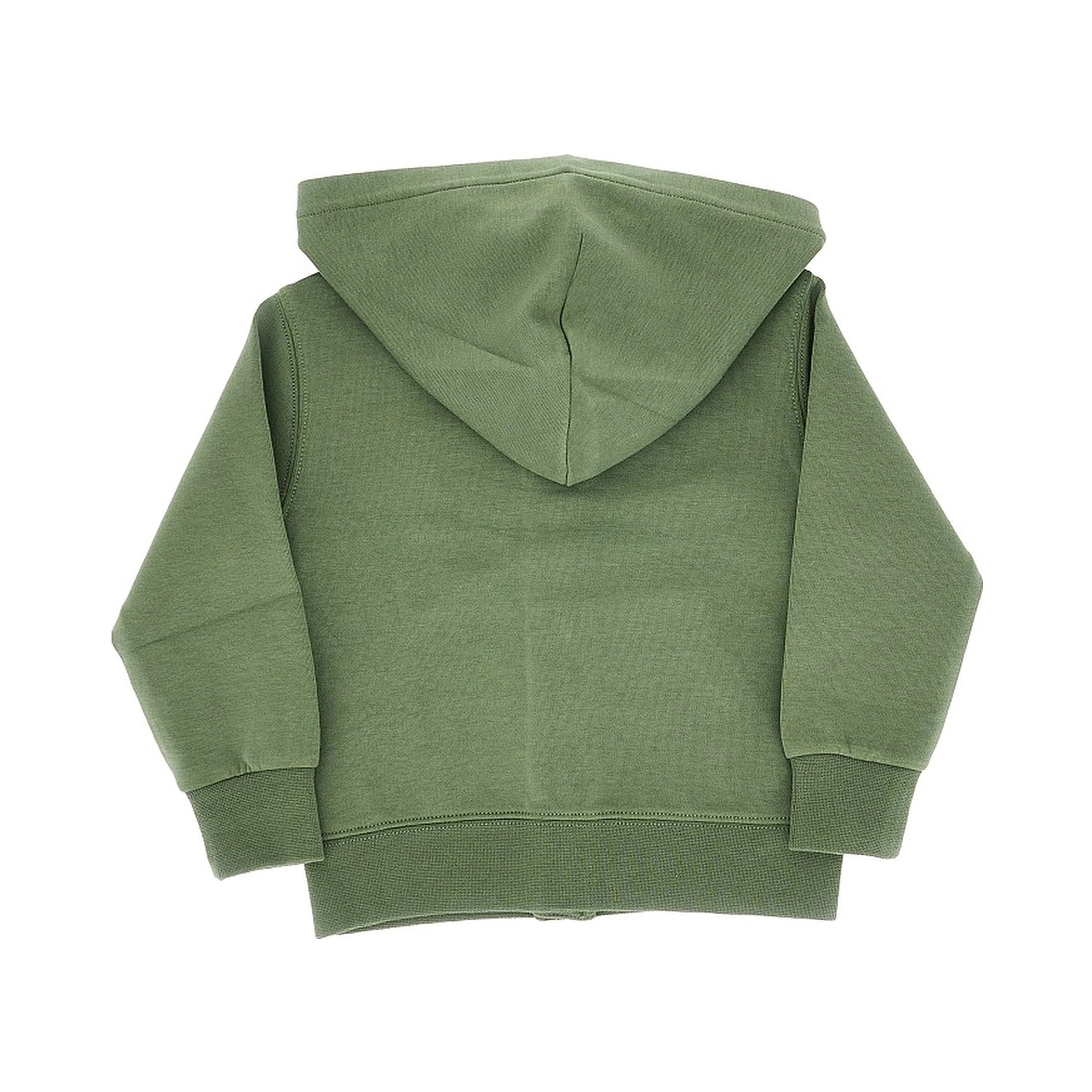 Logo embroidery full-zip hoodie