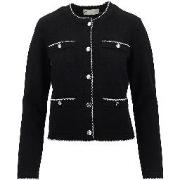 'Kendra' cardigan with scalloped edges