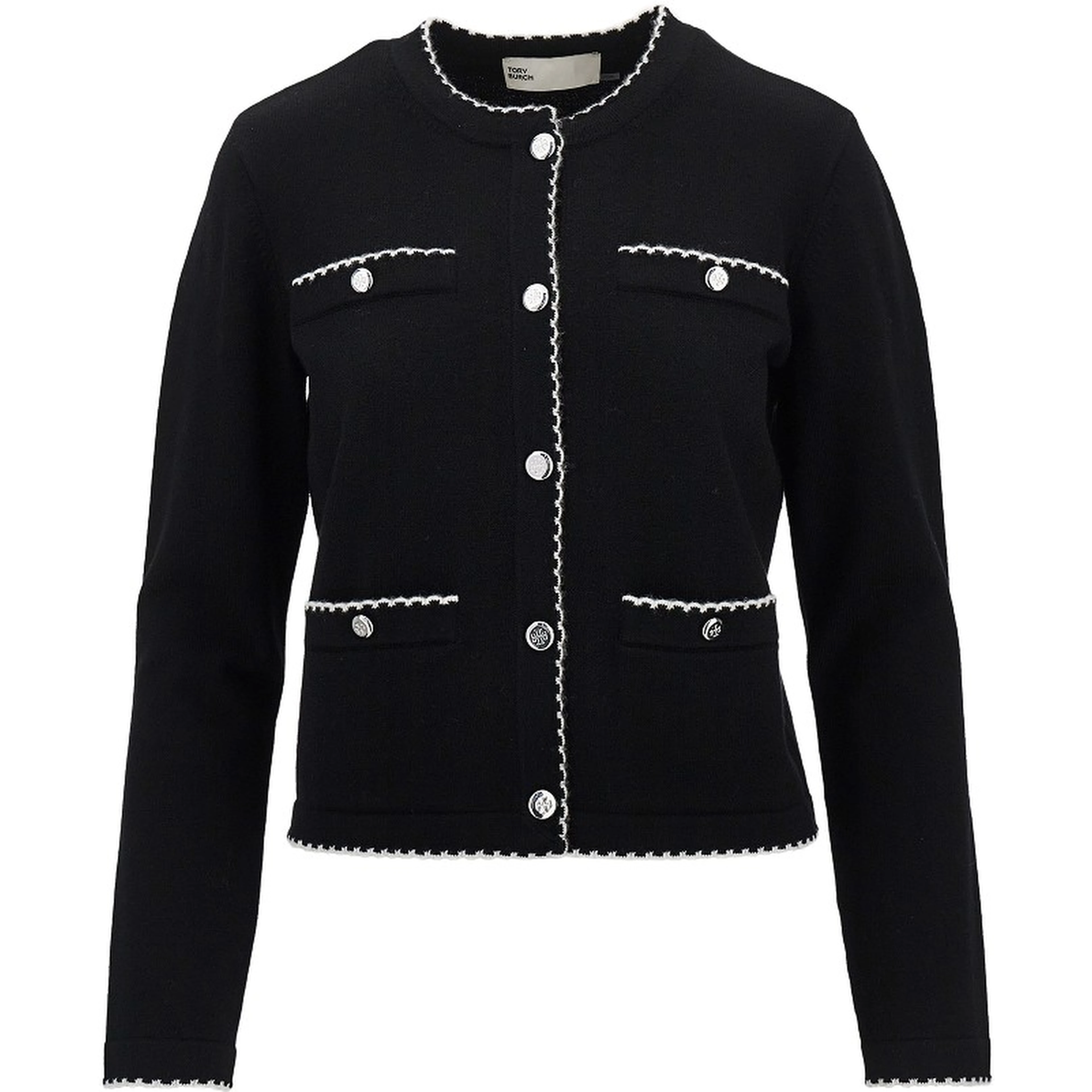 'Kendra' cardigan with scalloped edges