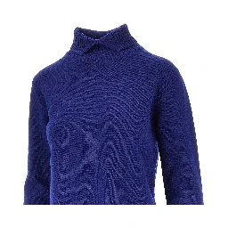 Split collar wool sweater