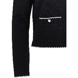 'Kendra' cardigan with scalloped edges