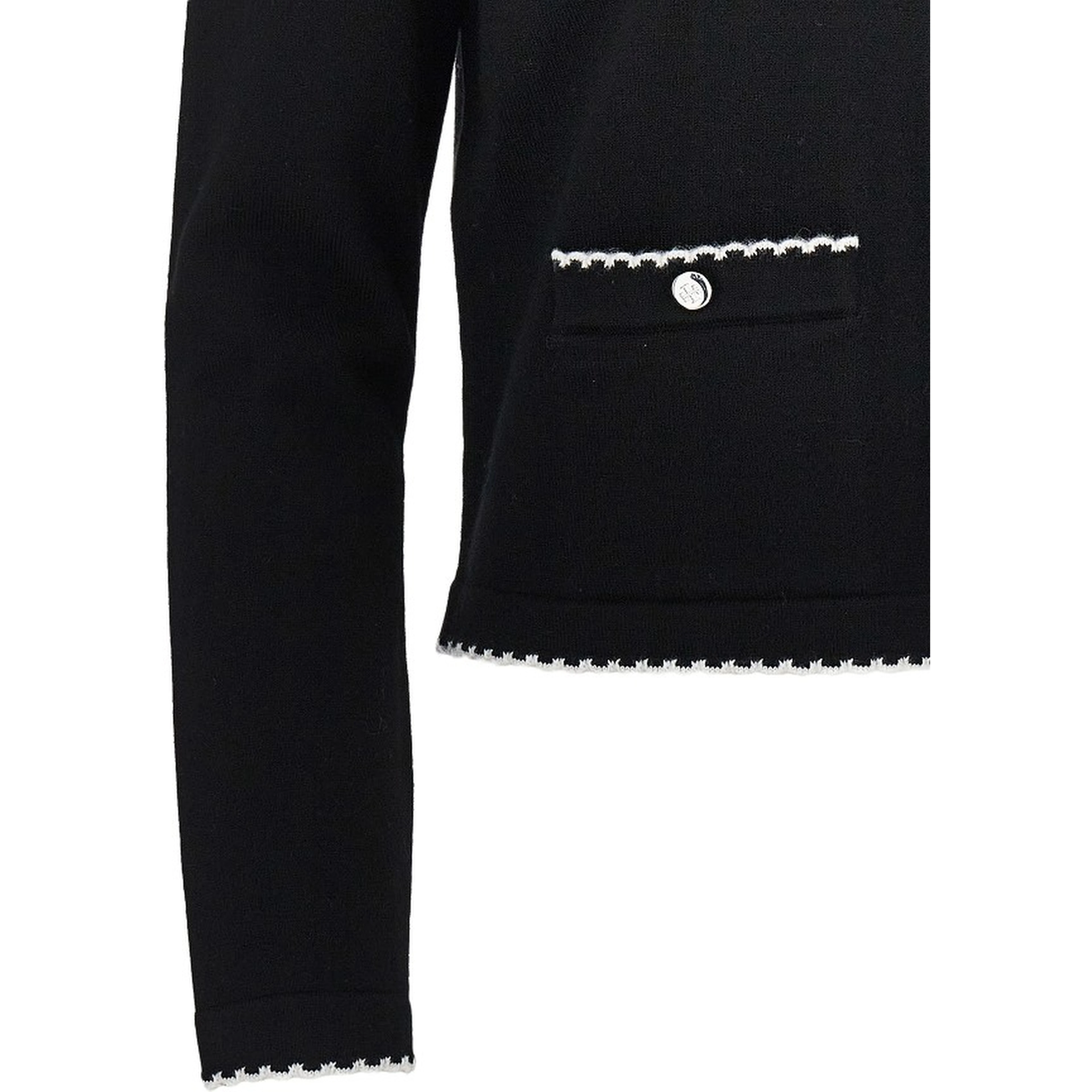 'Kendra' cardigan with scalloped edges