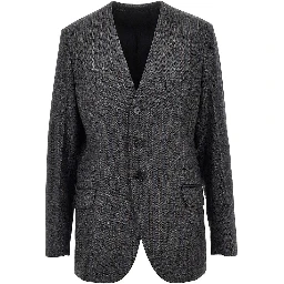 Pinstriped wool tailored jacket