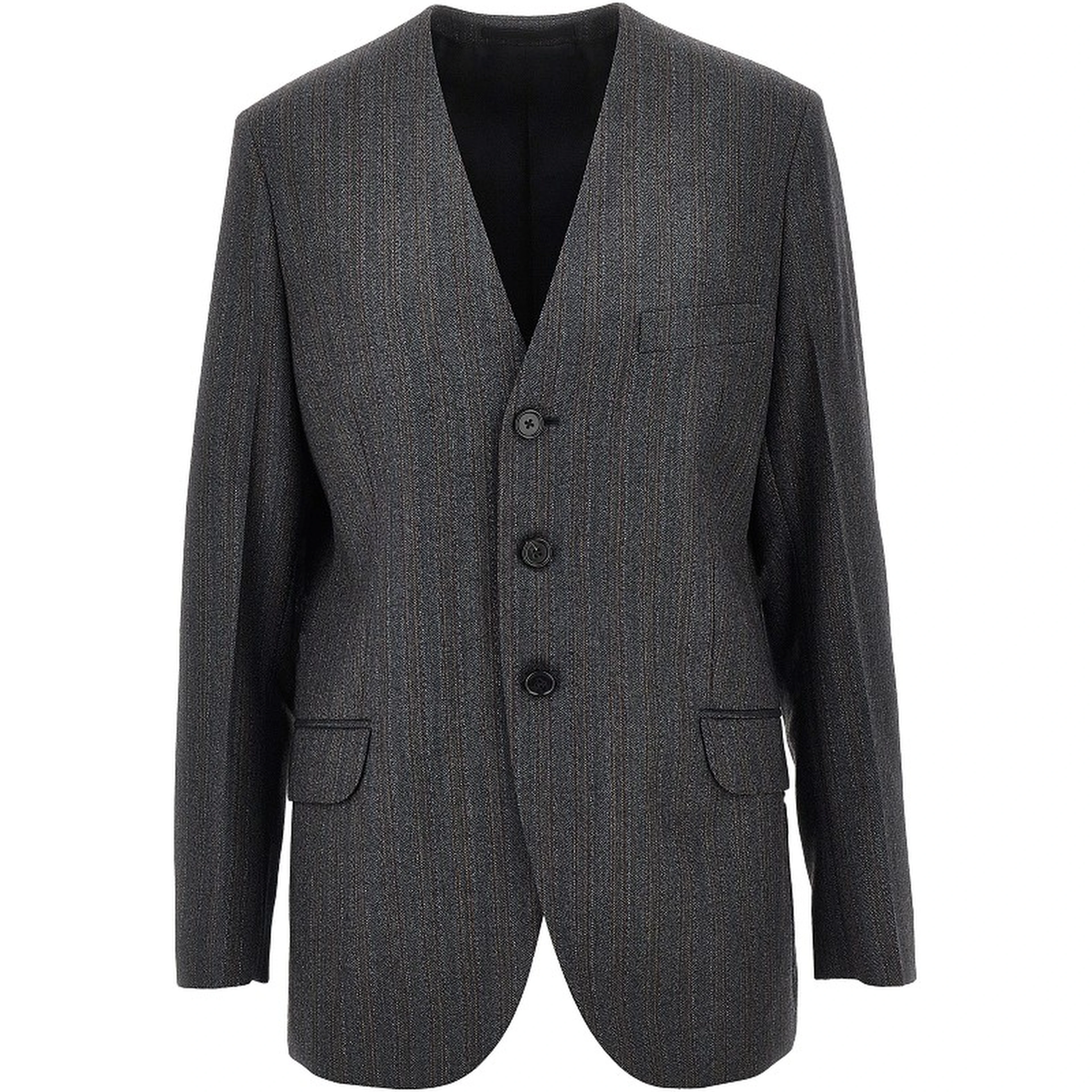 Pinstriped wool tailored jacket