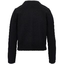 'Kendra' cardigan with scalloped edges