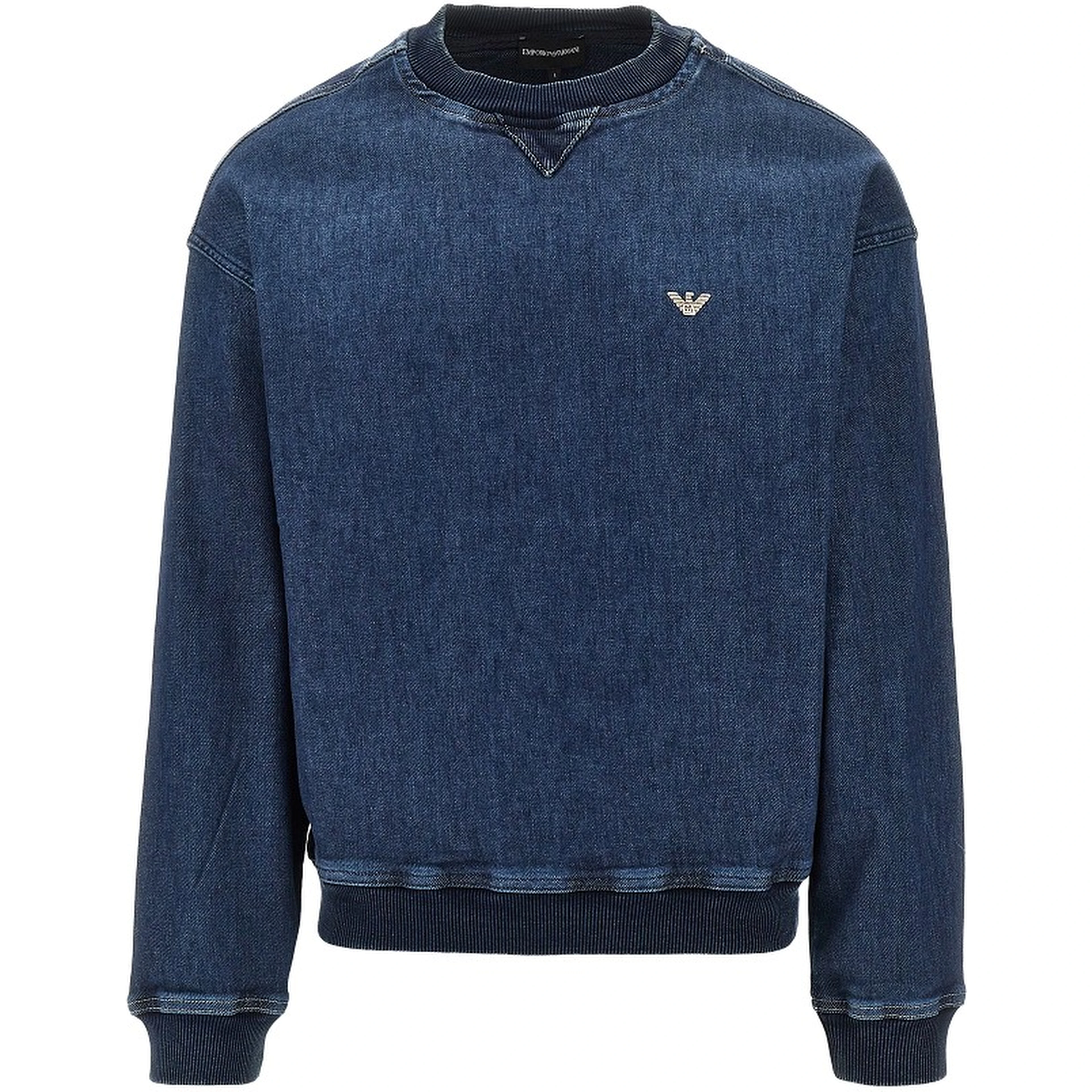 Denim crewneck sweatshirt