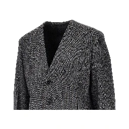 Pinstriped wool tailored jacket