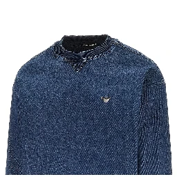 Denim crewneck sweatshirt