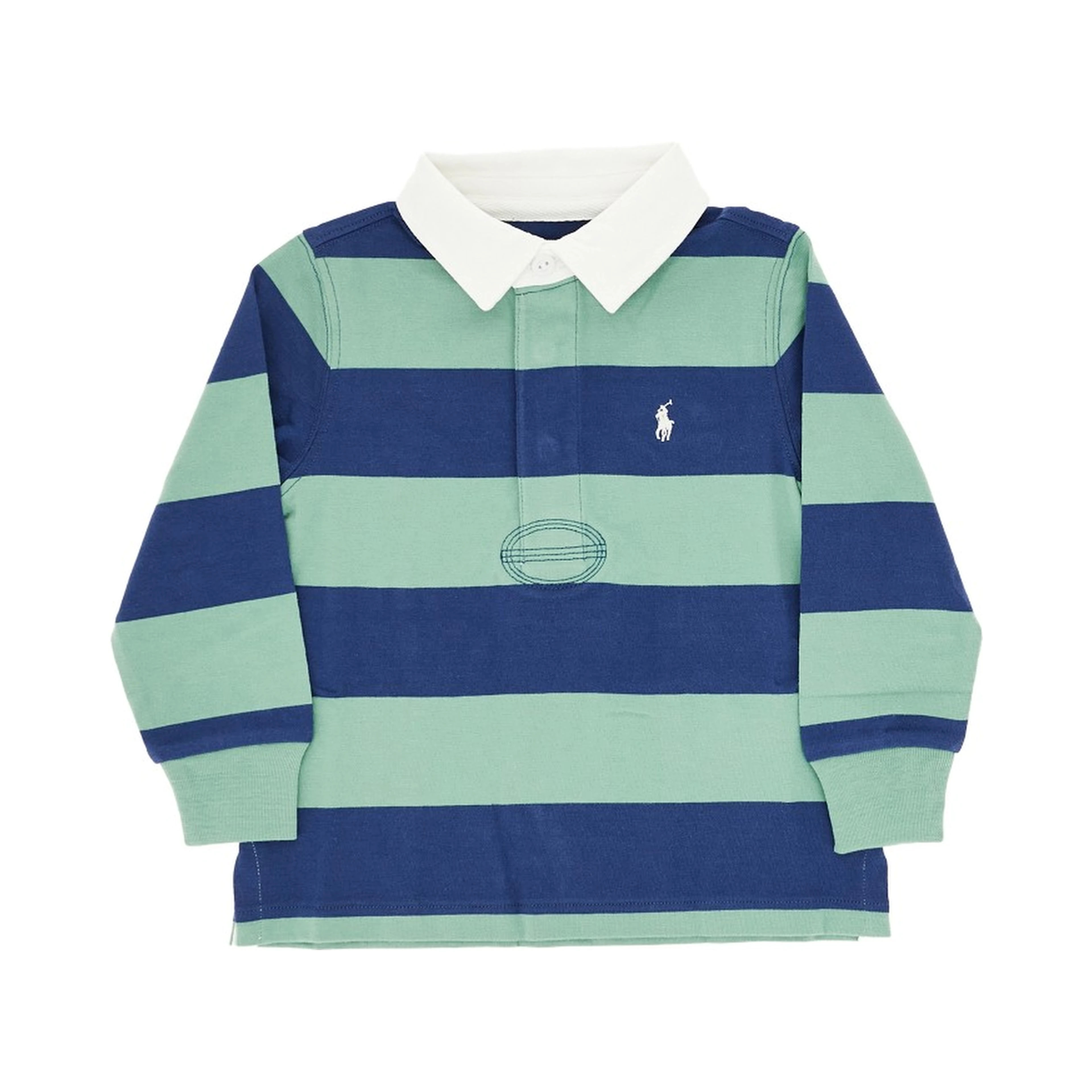 Striped cotton jersey polo shirt
