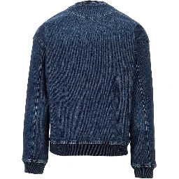 Denim crewneck sweatshirt