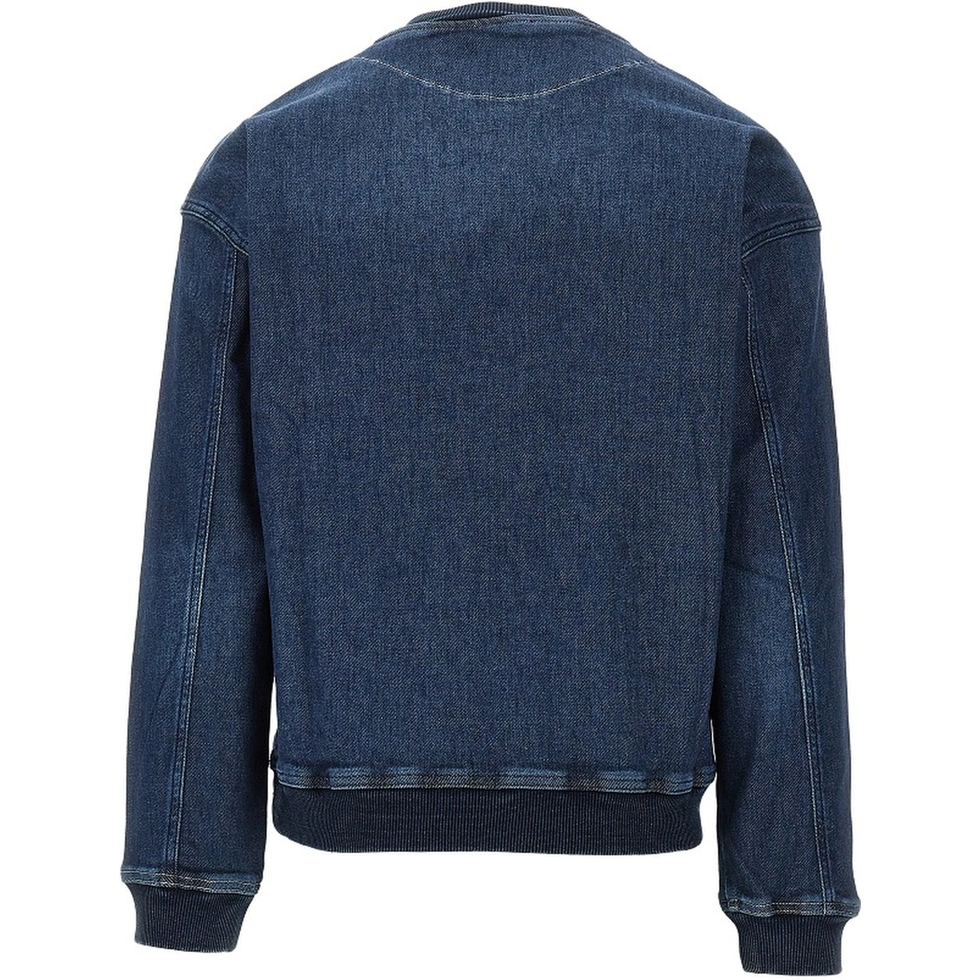Denim crewneck sweatshirt