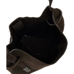 Suede leather hobo bag