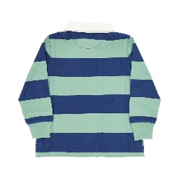 Striped cotton jersey polo shirt