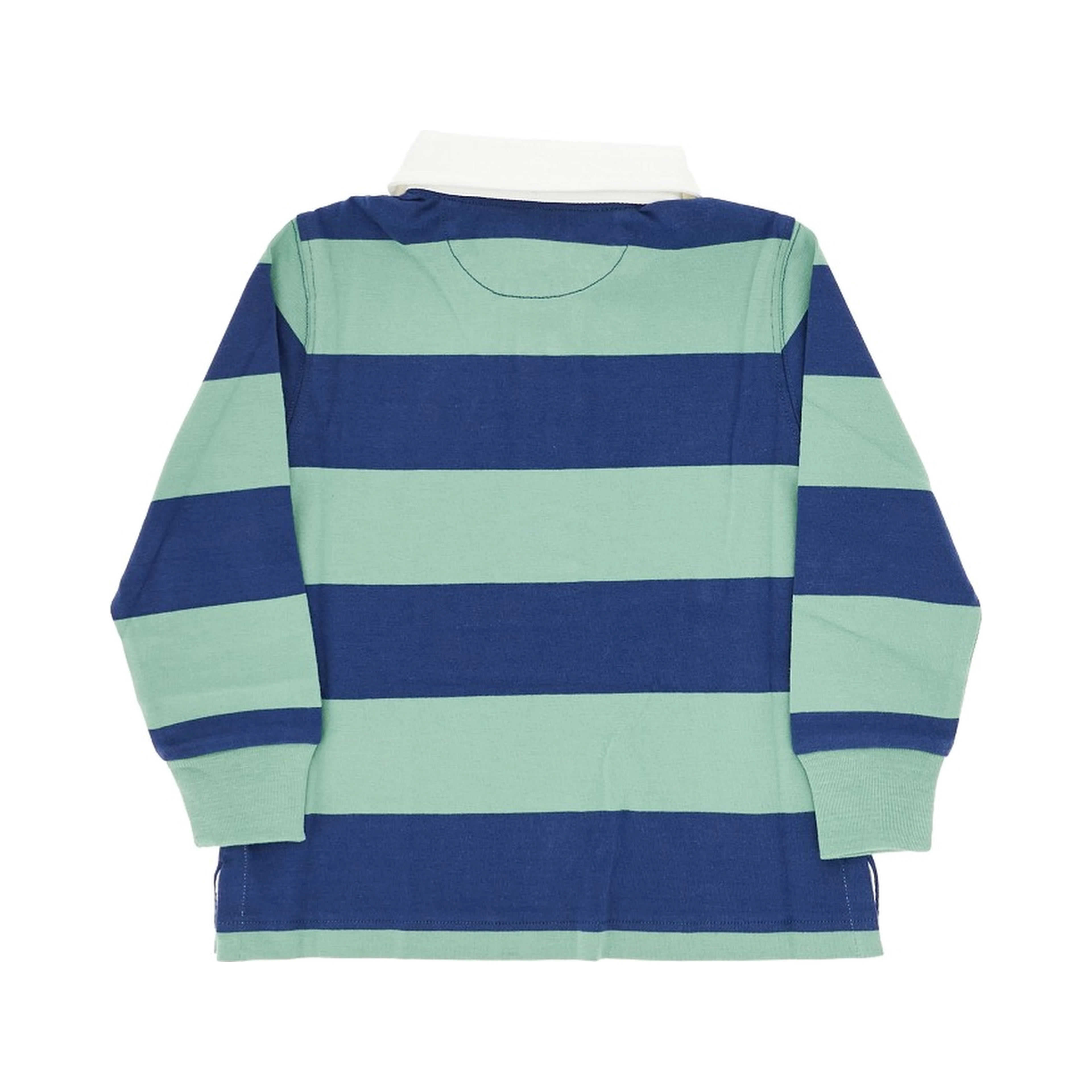 Striped cotton jersey polo shirt