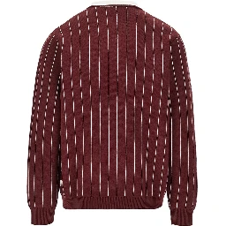 Knitted polo shirt with striped motif