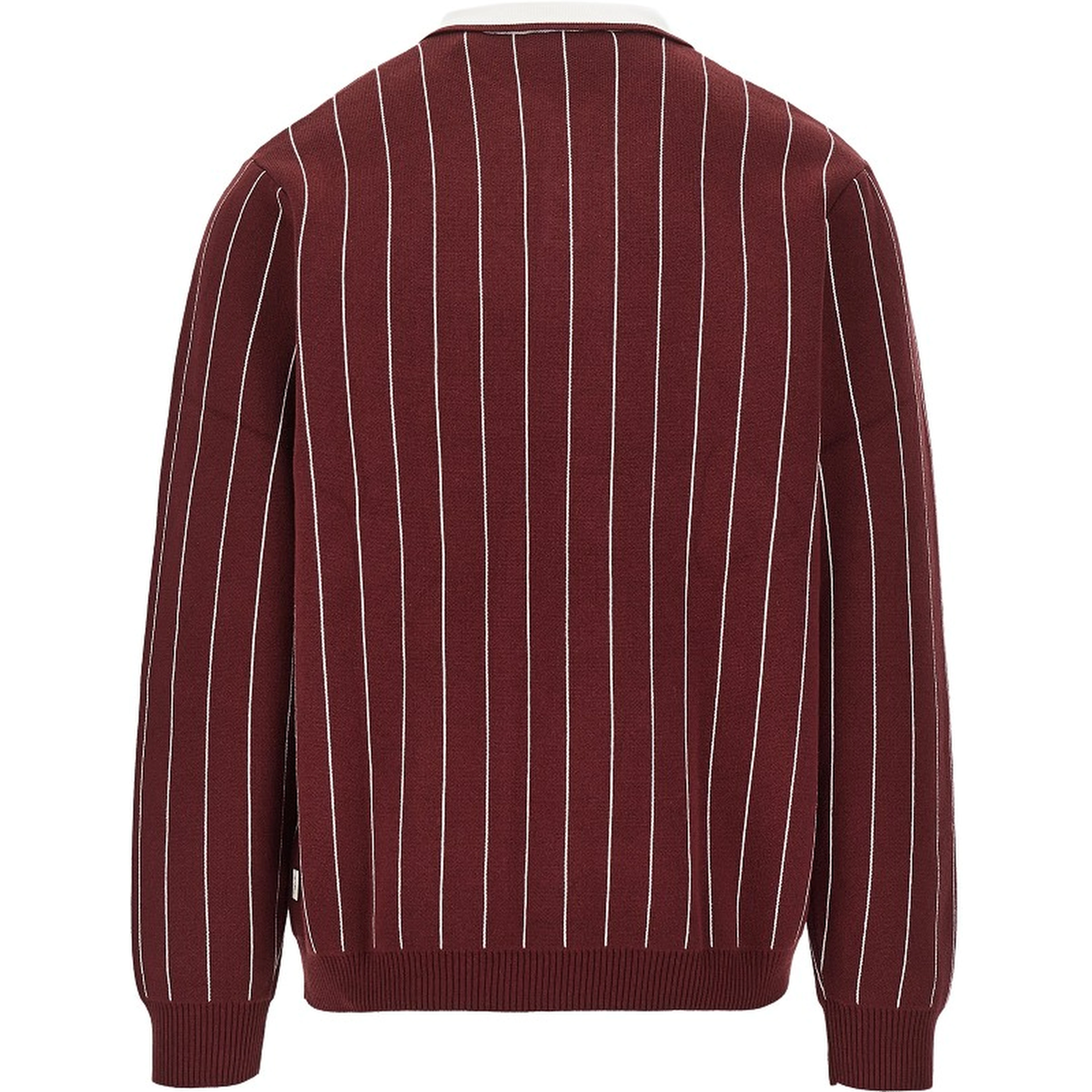 Knitted polo shirt with striped motif