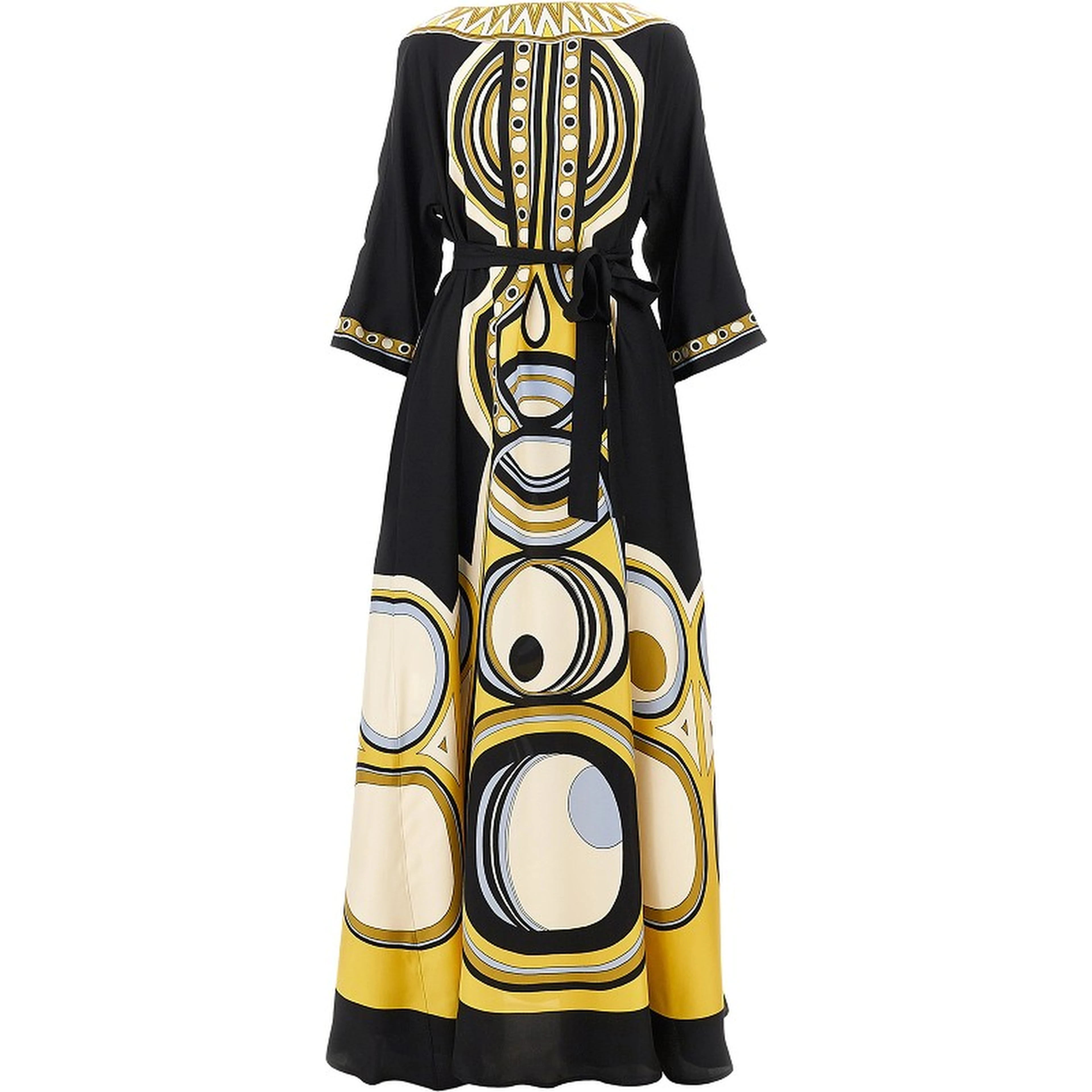 Printed silk 'Muumuu' long dress