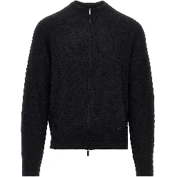 Virgin wool knitted cardigan