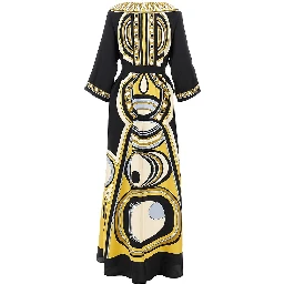 Printed silk 'Muumuu' long dress