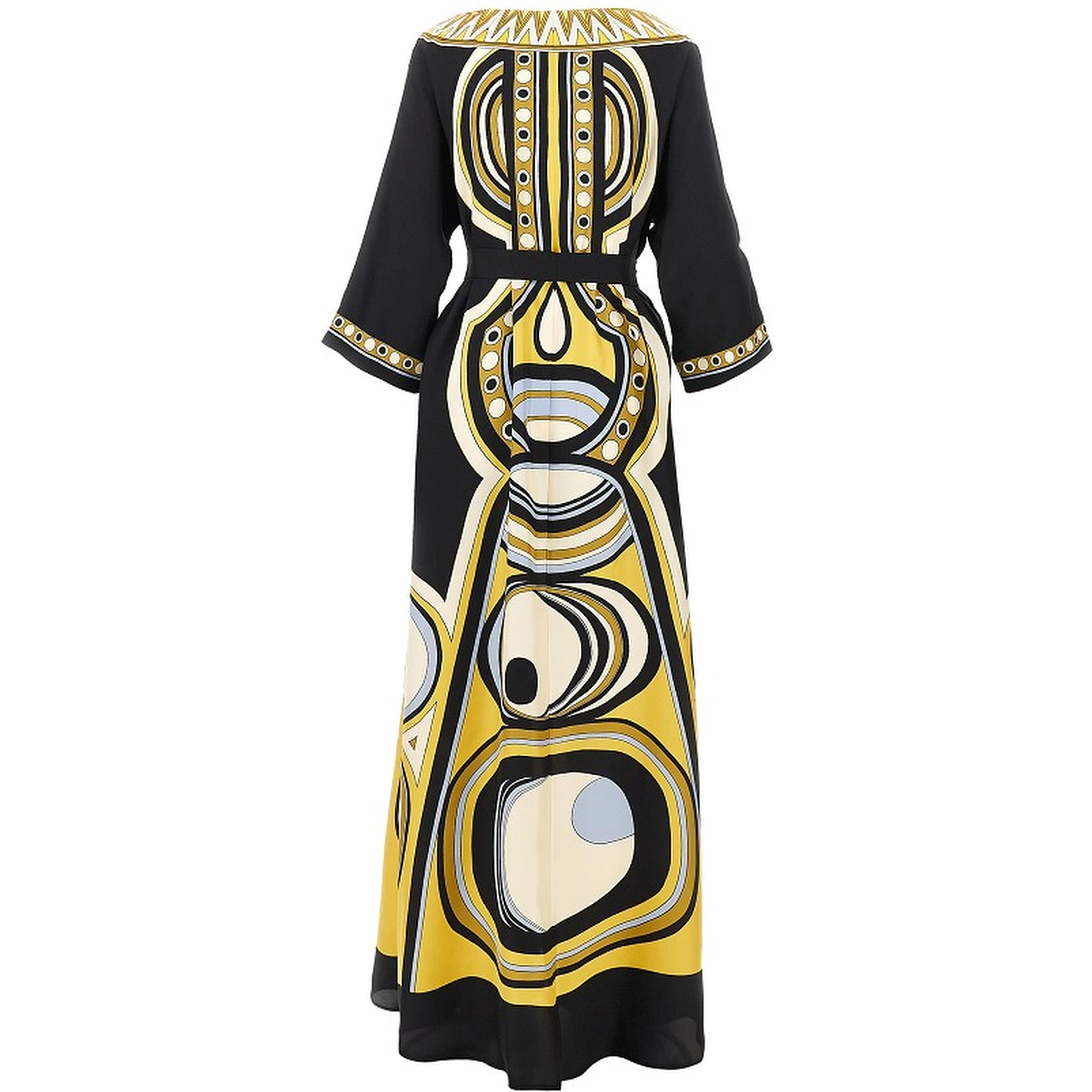 Printed silk 'Muumuu' long dress