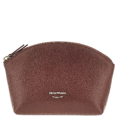 Grained leather pouch