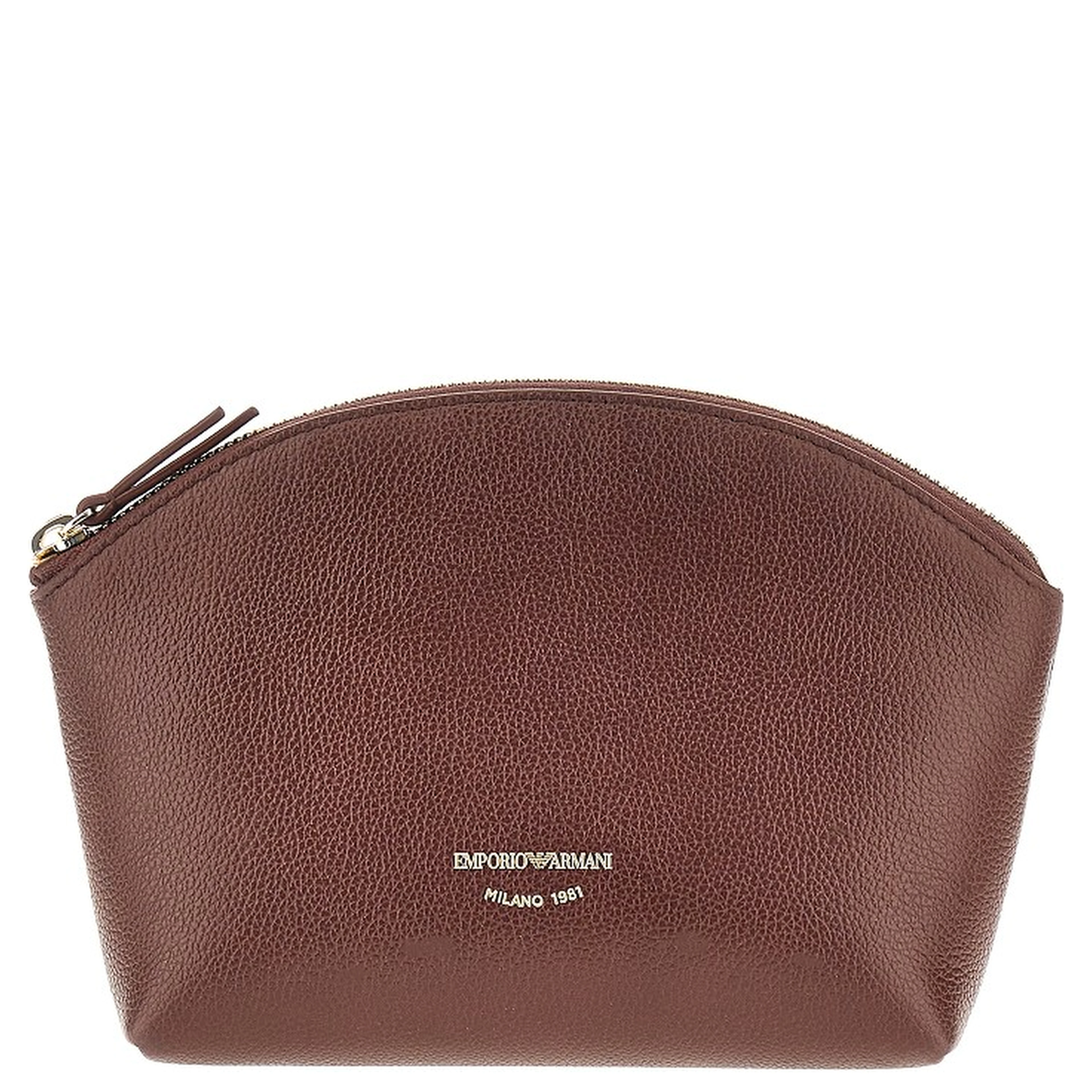 Grained leather pouch