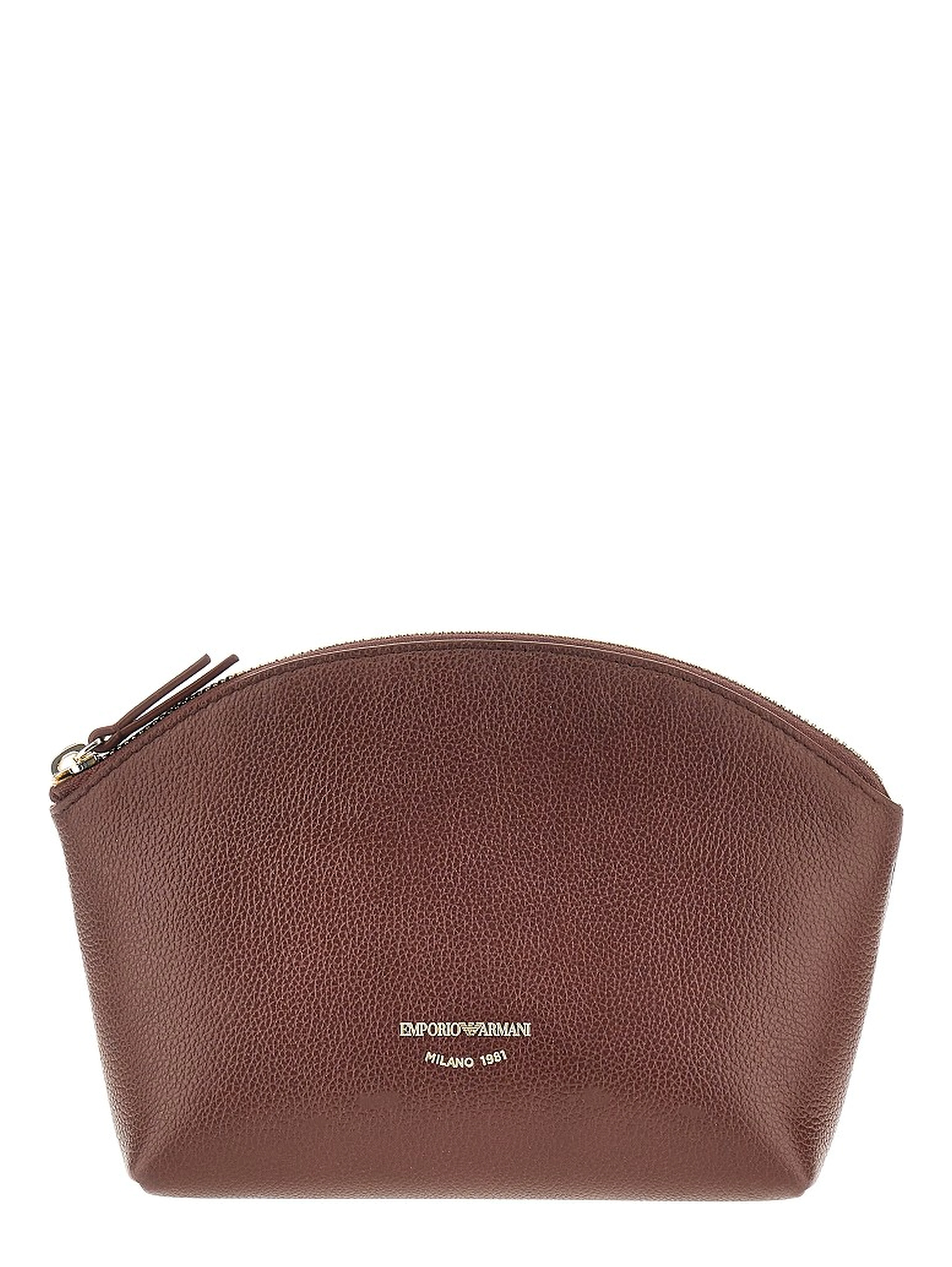 Grained leather pouch