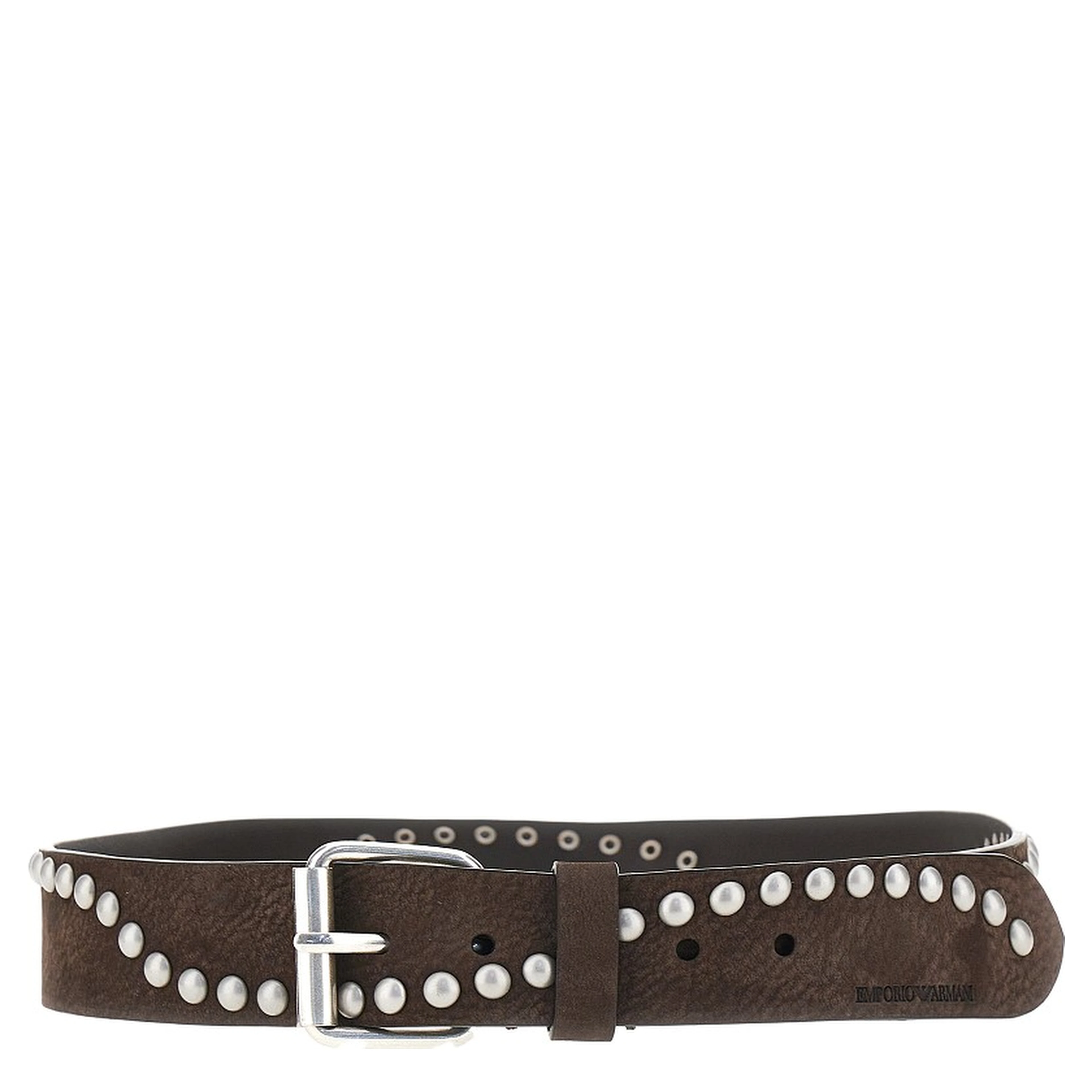 Studded suede leather belt