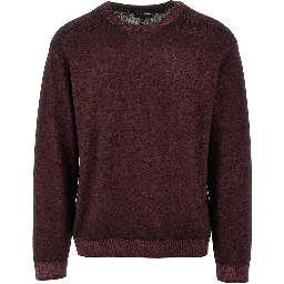 Garment dyed wool crewneck sweater