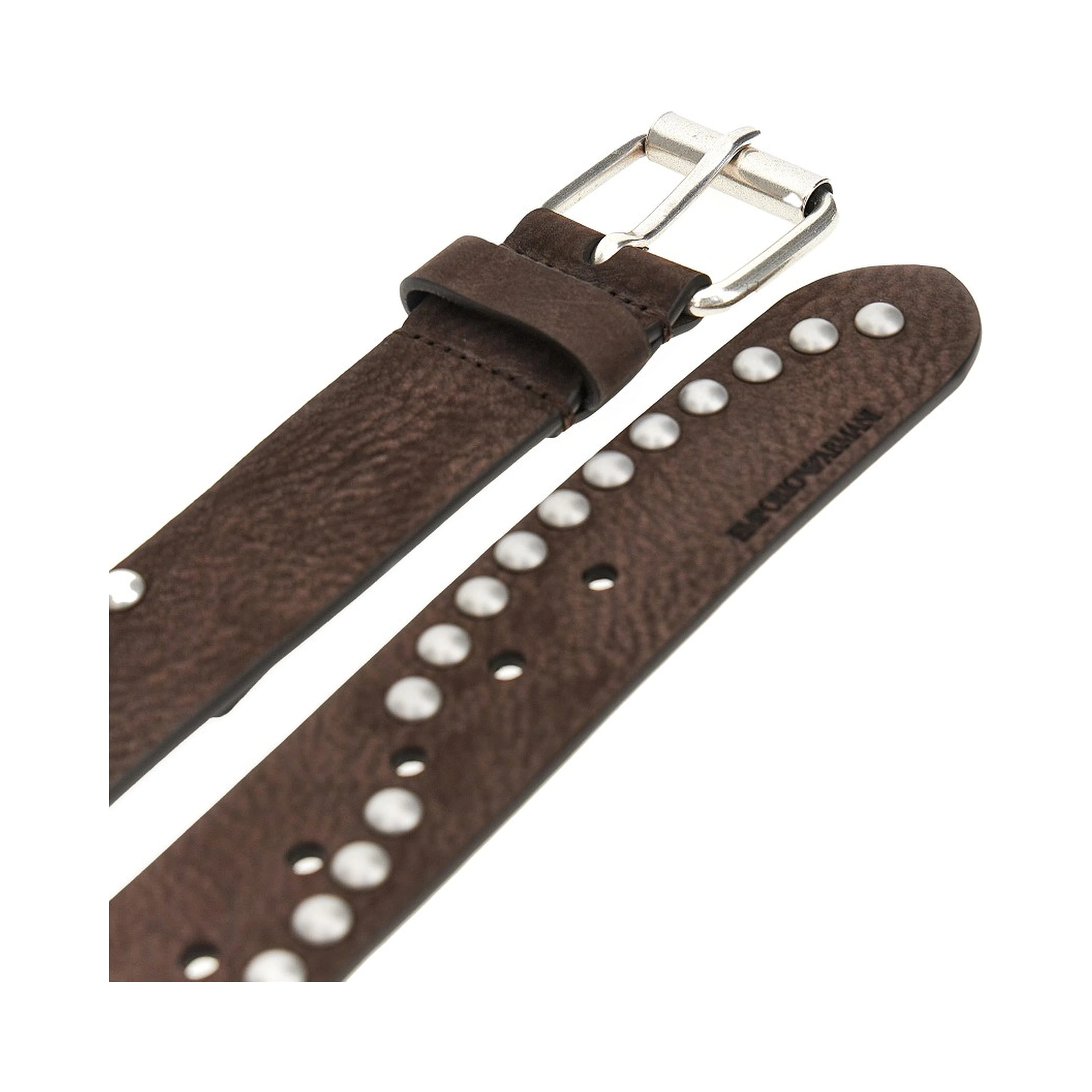 Studded suede leather belt