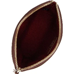 Grained leather pouch
