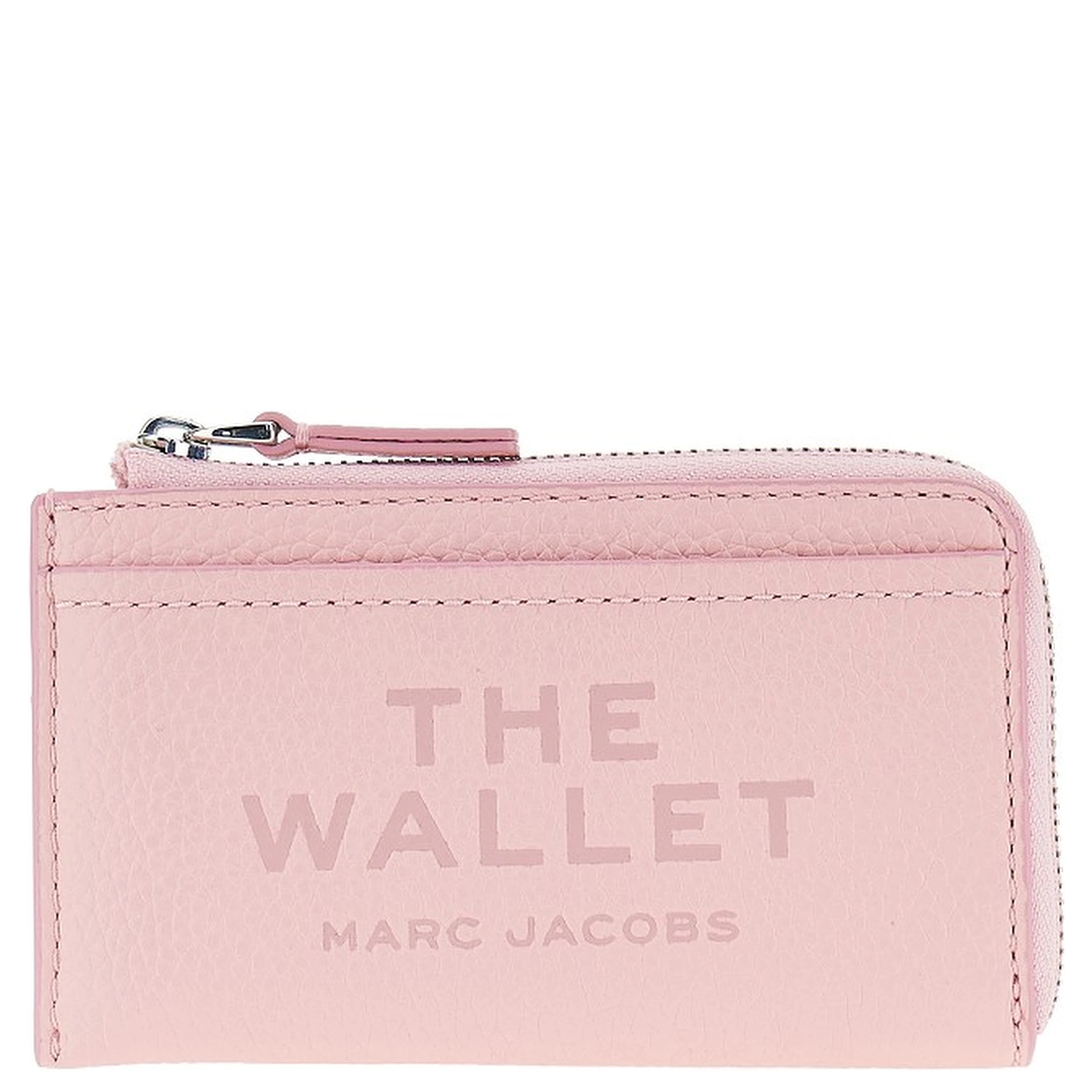 Grained leather zip wallet