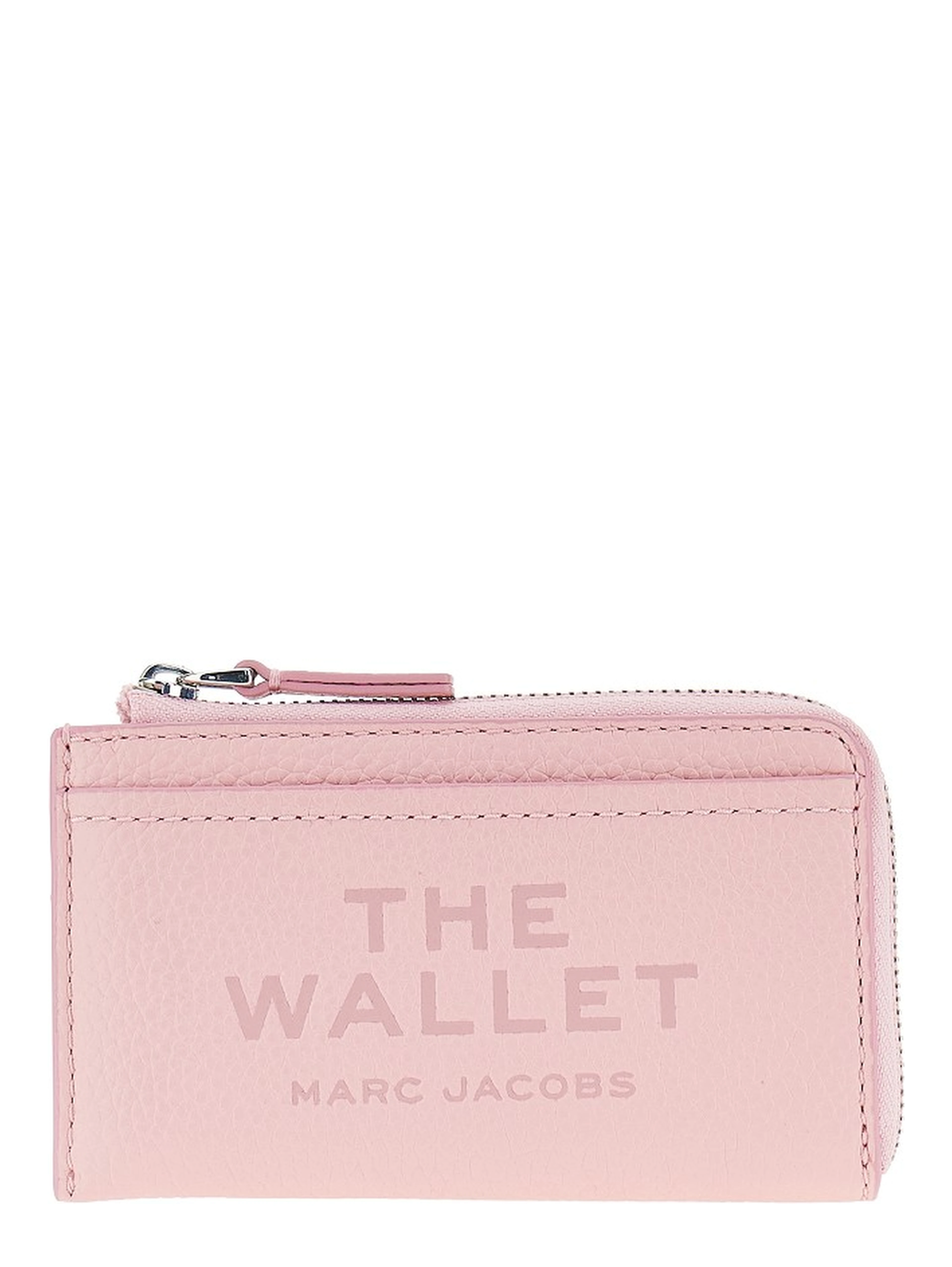 Grained leather zip wallet