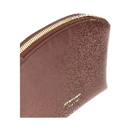 Grained leather pouch