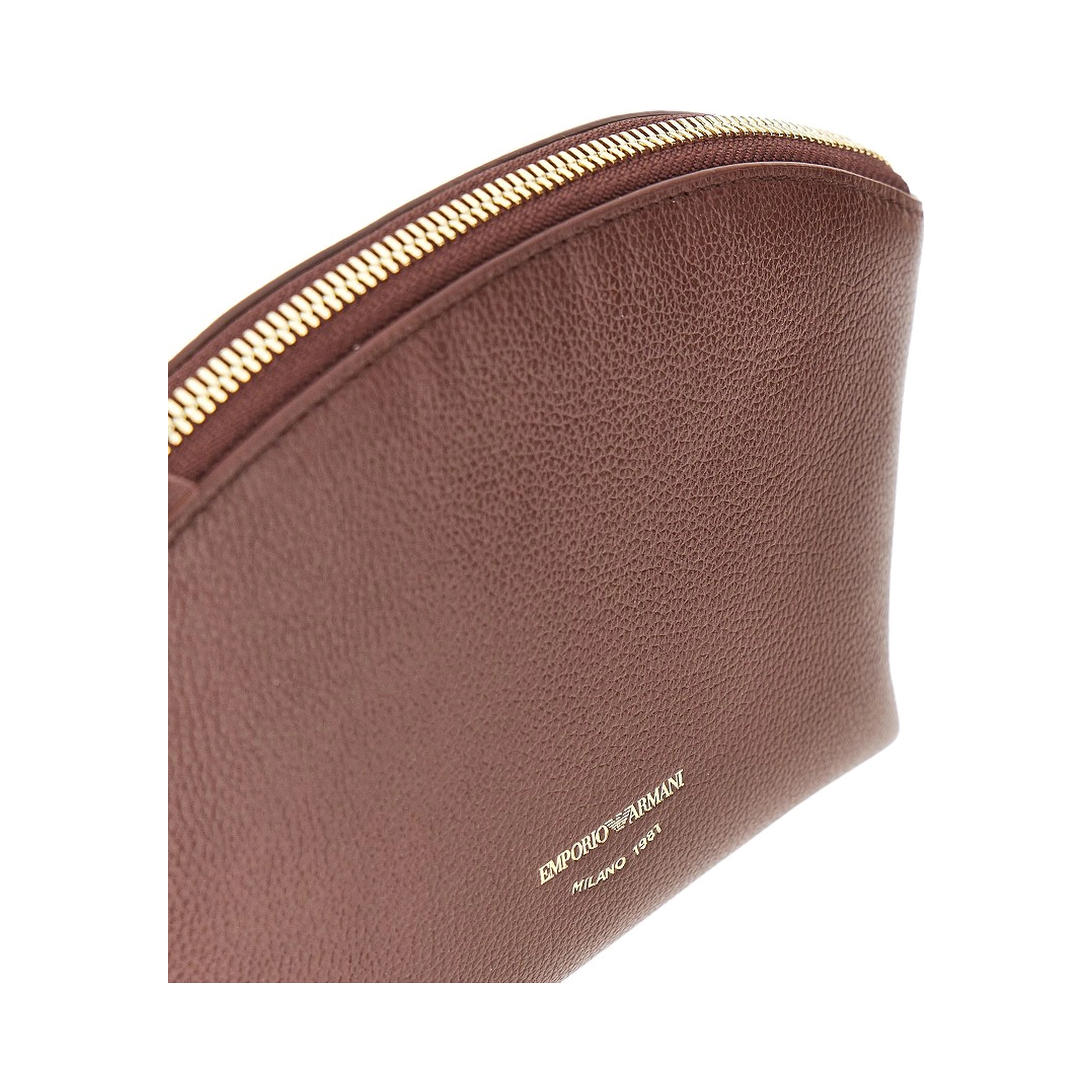Grained leather pouch