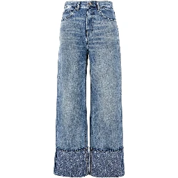 Straight leg jeans with T Monogram motif