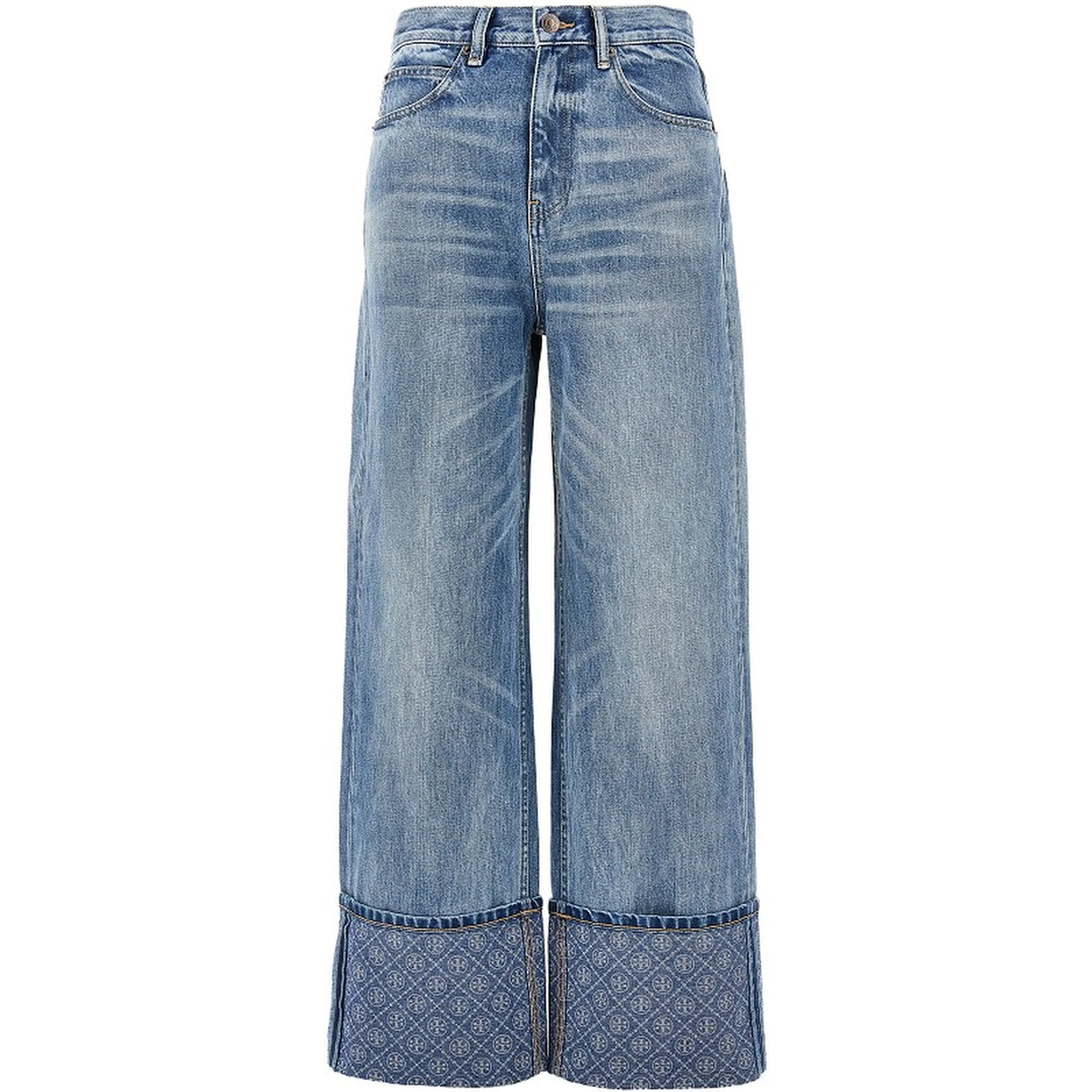 Straight leg jeans with T Monogram motif