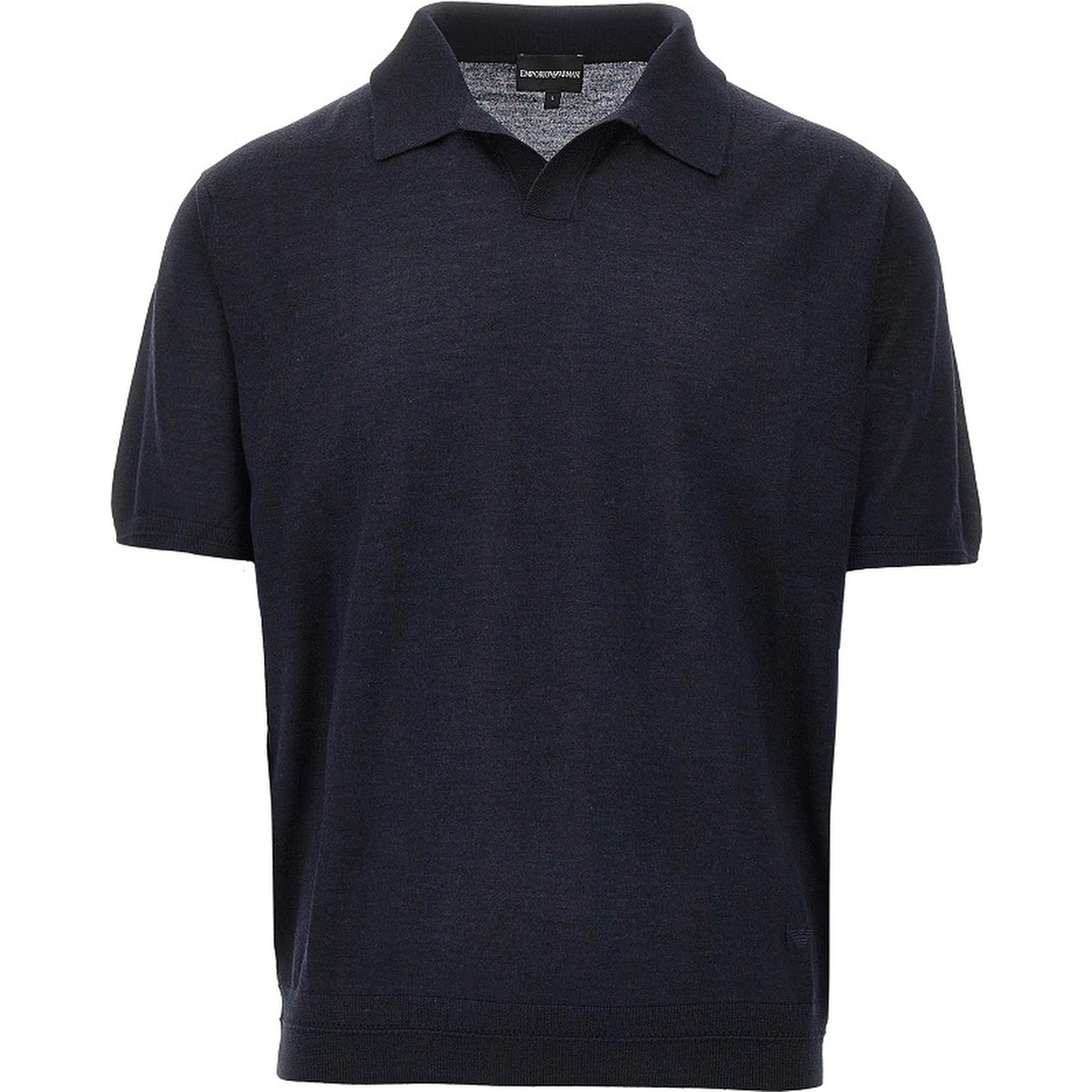 Virgin wool and silk polo shirt