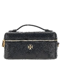 Quilted leather 'Charlie' beauty case bag