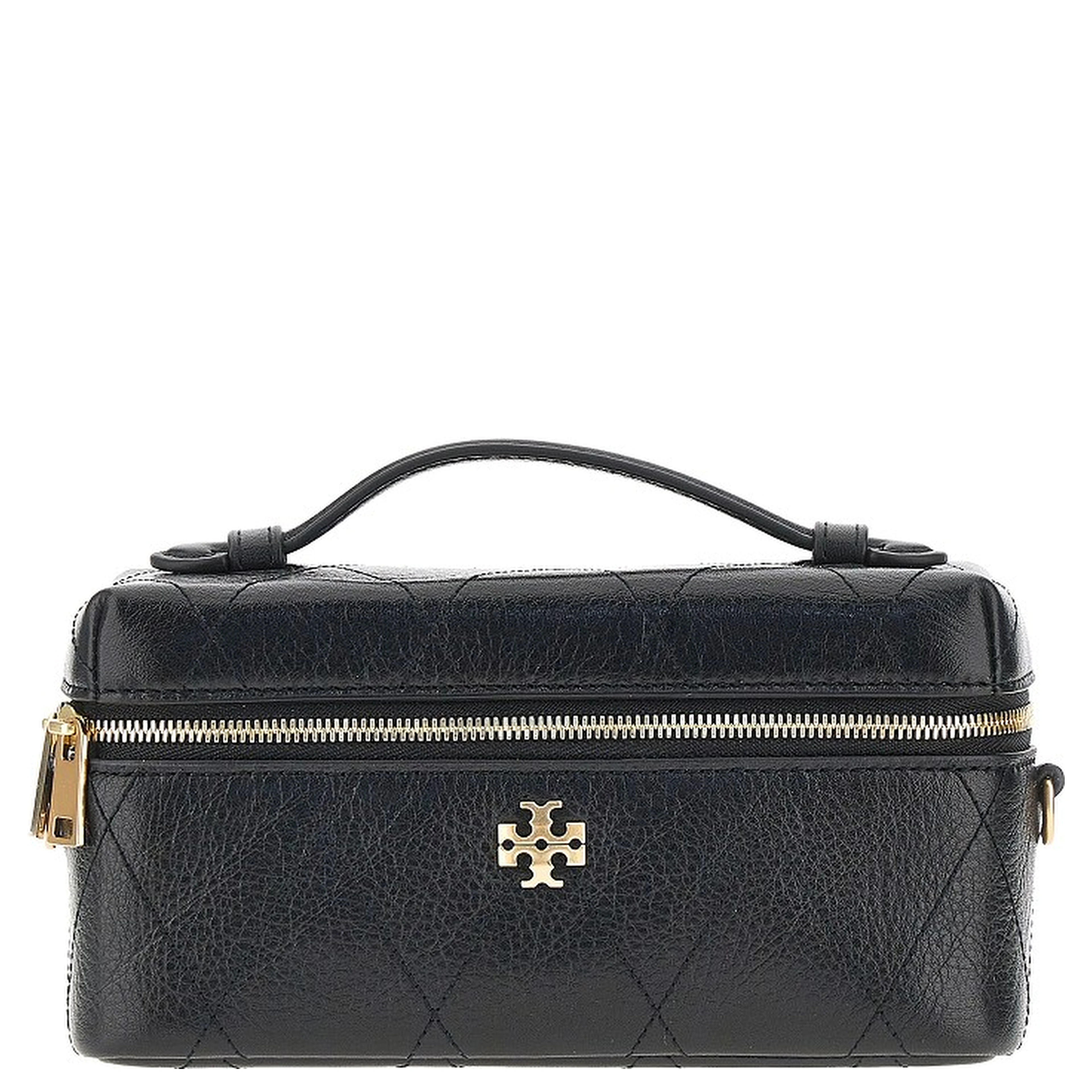 Quilted leather 'Charlie' beauty case bag
