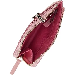 Grained leather zip wallet