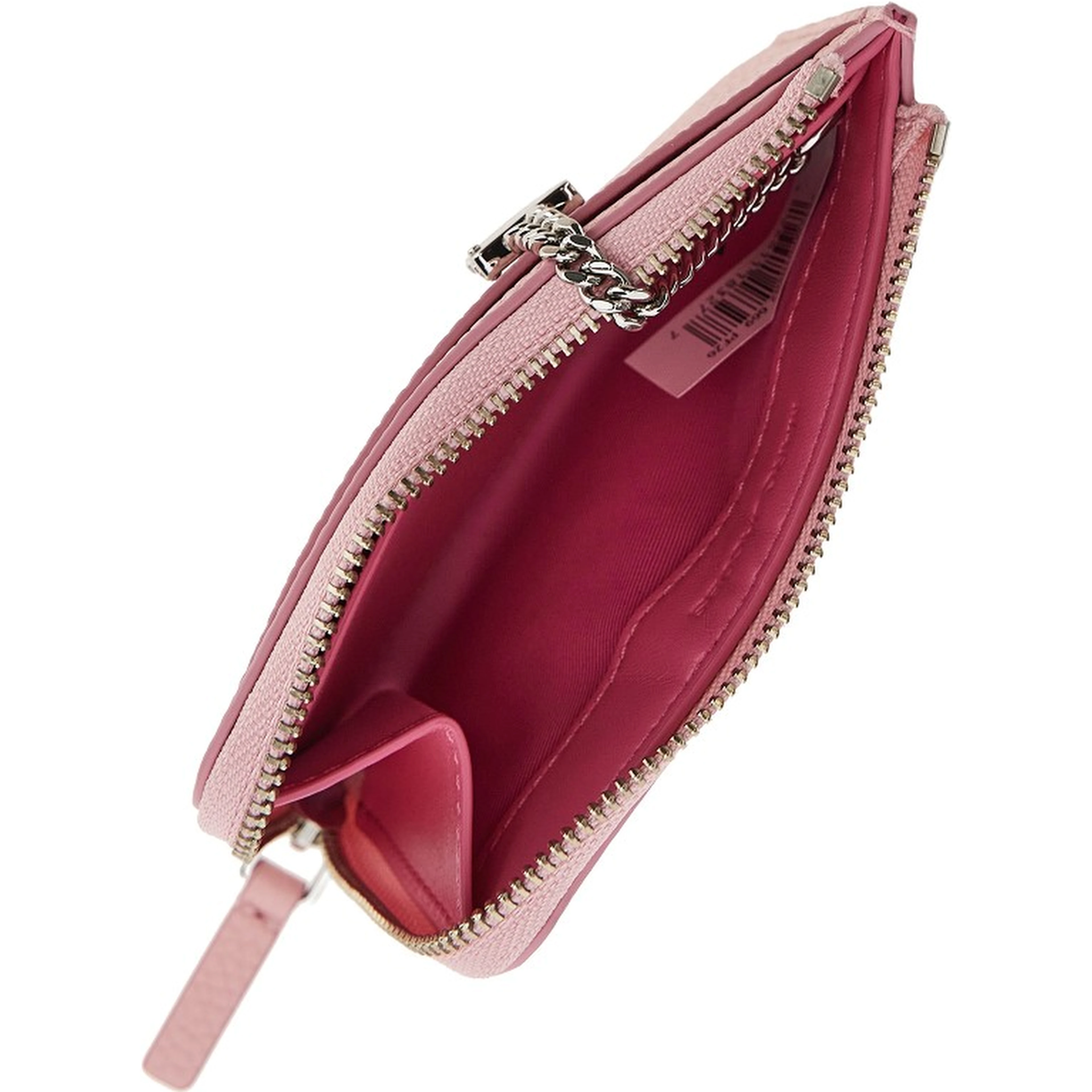 Grained leather zip wallet