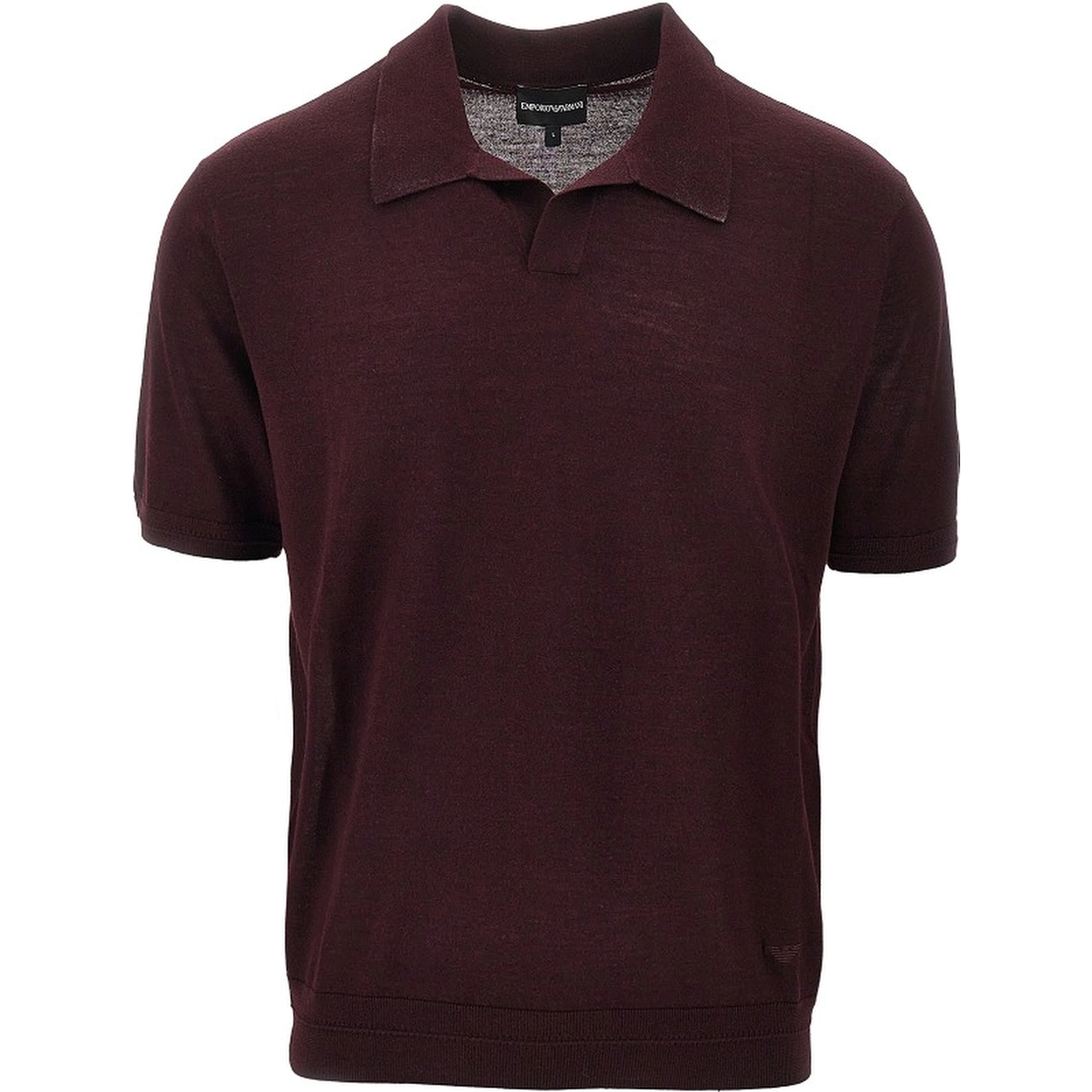 Virgin wool and silk polo shirt