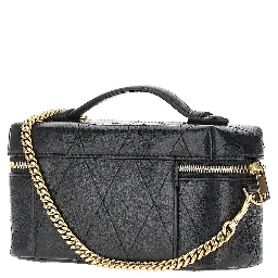 Quilted leather 'Charlie' beauty case bag