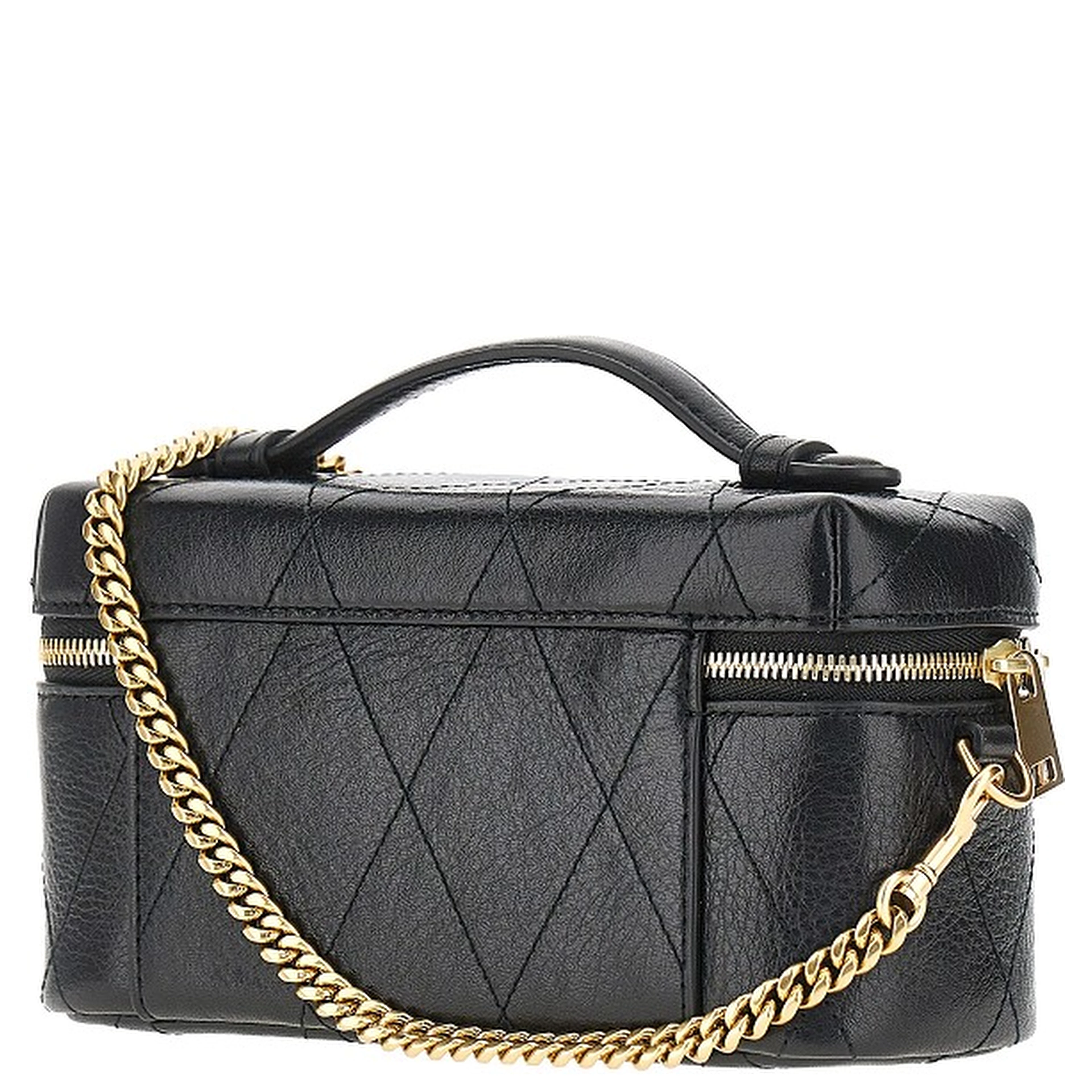 Quilted leather 'Charlie' beauty case bag